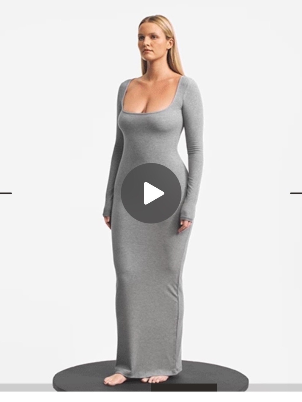 SKIMS Soft Lounge Long Sleeve Maxi Dress — Graphite